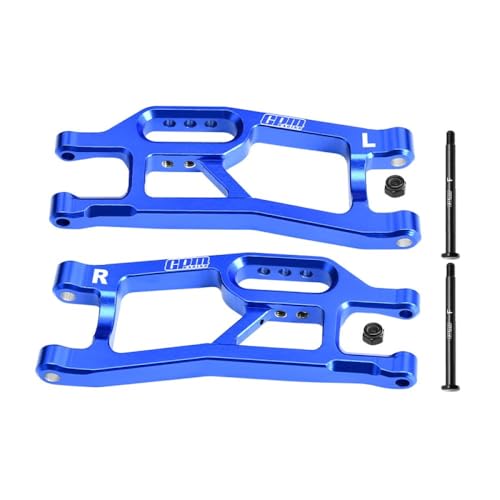 Aluminium 7075 Front Lower Suspension Arms for Traxxas 1/16 Mini XRT VXL-3S 108076-1 Monster Truck Upgrades - Blue von GPM
