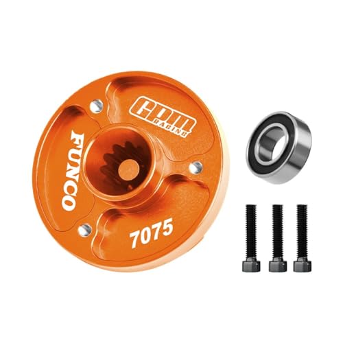 Aluminium 7075-T6 Alloy Fixed Spur Gear Mount for Traxxas 1/6 Funco Pro Scale 2WD Sand Car 8S-109076-4 Upgrades - Orange von GPM