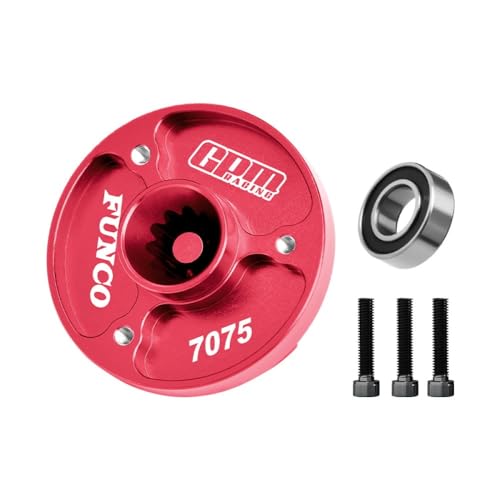 Aluminium 7075-T6 Alloy Fixed Spur Gear Mount for Traxxas 1/6 Funco Pro Scale 2WD Sand Car 8S-109076-4 Upgrades - Red von GPM