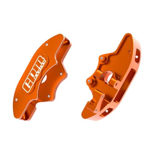 Aluminium 7075-T6 Alloy Front Brake Calipers (Left & Right) for Traxxas 1/6 Funco Pro Scale 2WD Sand Car 8S-109076-4 Upgrades - Orange von GPM
