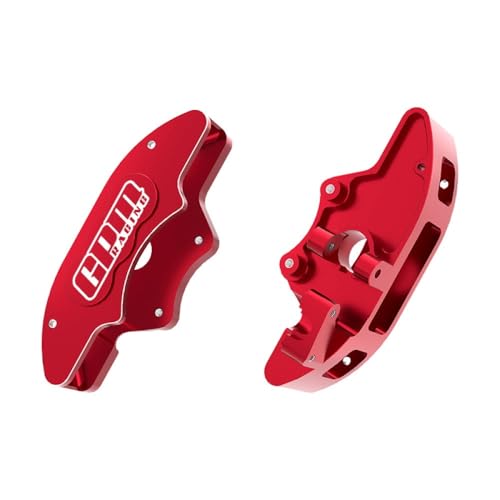 Aluminium 7075-T6 Alloy Front Brake Calipers (Left & Right) for Traxxas 1/6 Funco Pro Scale 2WD Sand Car 8S-109076-4 Upgrades - Red von GPM