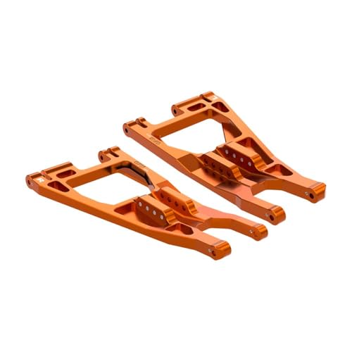 Aluminium 7075-T6 Alloy Front Lower Suspension Arms for Traxxas 1/6 Funco Pro Scale 2WD Sand Car 8S-109076-4 Upgrades - Orange von GPM