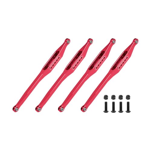 Aluminium 7075-T6 Alloy Lower Link Bar Set for LOSI 1/8 LMT 2.0 Grave Digger 4X4 Solid Axle Brushless Monster Truck-LOS04028 Upgrades - Red Aluminium 7075-T6 Alloy Lower Link Bar Set for LOSI 1/8 LMT 2.0 Grave Digger 4X4 Solid Axle Brushless Monster Truck-LOS04028 Upgrades - Red von GPM
