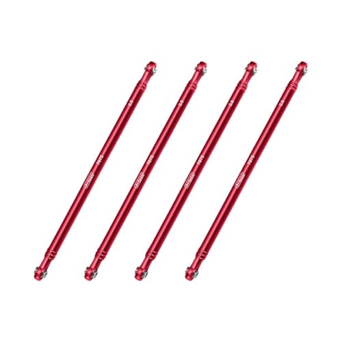 Aluminium 7075-T6 Alloy Upper Link Bar Set for LOSI 1/8 LMT 2.0 Grave Digger 4X4 Solid Axle Brushless Monster Truck-LOS04028 Upgrades - Red von GPM