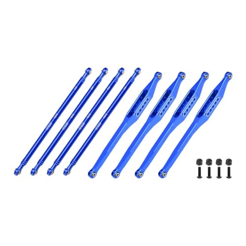 Aluminium 7075-T6 Alloy Upper & Lower Link Bar Set for LOSI 1/8 LMT 2.0 Grave Digger 4X4 Solid Axle Brushless Monster Truck-LOS04028 Upgrades - Blue Aluminium 7075-T6 Alloy Upper & Lower Link Bar Set for LOSI 1/8 LMT 2.0 Grave Digger 4X4 Solid Axle Brushless Monster Truck-LOS04028 Upgrades - Blue von GPM