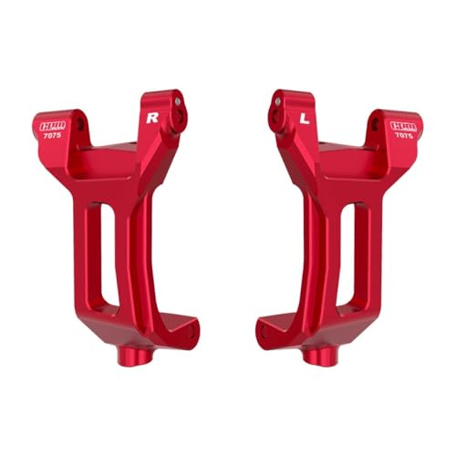 Aluminium Alloy Front Caster Blocks for Traxxas 1/6 Funco Pro Scale 2WD Sand Car 8S-109076-4 Upgrades - Red von GPM