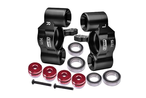 GPM Aluminium Front Knuckle Arms for Arrma SENTON/Typhon/Talion/Infraction / INFRACTIONV2 / Limitless/FIRETEAM - 1Pr Set Black von GPM