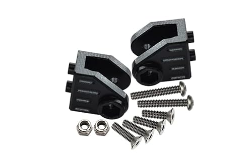 Aluminium Front Or Rear Axle Mount Set for Suspension Links for Losi 1:8 LMT 4WD Solid Axle Monster Truck LOS04022 / Mega Truck Brushless LOS04024 / LMT Grave Digger/Son-uva Digger LOS04021 - Black von GPM