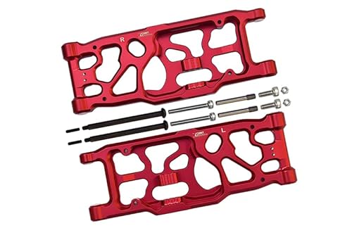 Aluminium Rear Lower Arms For Arrma 1:5 KRATON 8S BLX/OUTCAST 8S BLX/KRATON EXB Roller - 2Pc Set Red von GPM