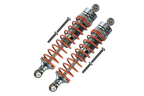 Arrma Granite 4X4 / Big Rock Crew Cab 4X4 Tuning Teile Aluminium Front Heavy-Duty Adjustable Damper (102mm) - 1Pr Set Grey Silver von GPM