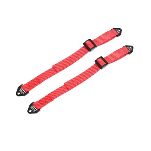 Front Or Rear Suspension Travel Limit Straps for Losi 1:8 LMT 1.0 & 2.0/1:6 Super Baja 1.0 & 2.0/1:10 Baja Rey/Rock Rey/Traxxas 1:7 UDR/Axial 1:10 RBX10 - Black+Red von GPM