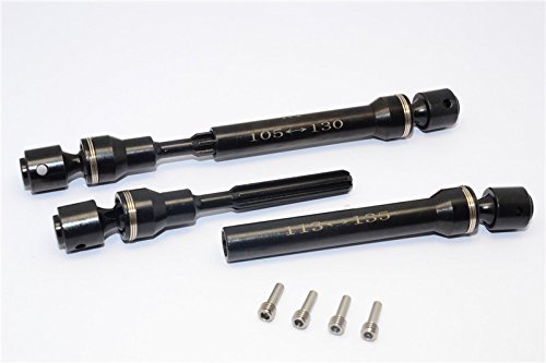 G.P.M. Gmade Crawler R1 Rock Buggy Tuning Teile Spring Steel Front/Rear CVD Drive Shaft - 1Pr Set Black von GPM