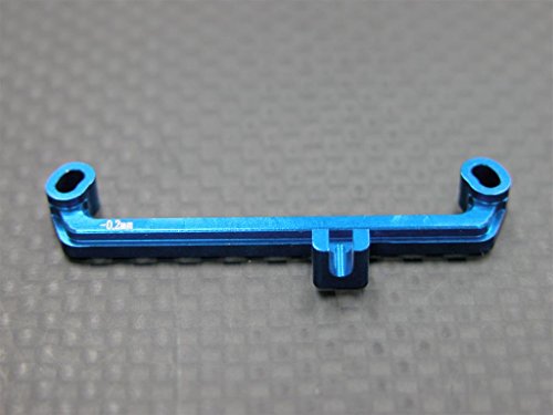G.P.M. Kyosho Mini-Z AWD Tuning Teile Aluminium Steering Plate (-0.2mm) - 1Pc Blue von GPM