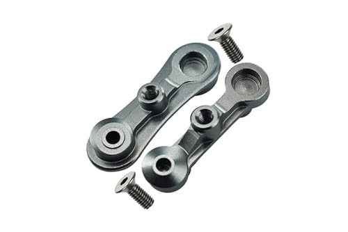 GPM for Losi 1:10 Baja Rey/Rock Rey/Hammer Rey U4 Aluminum Stabilizing Mount for Steering Assembly - 1Pr Set Gray Silver von GPM