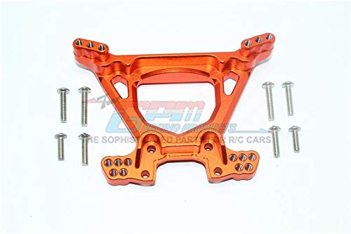 G.P.M. Traxxas Rustler 4X4 VXL (67076-4) / Hoss 4X4 VXL (90076-4) Tuning Teile Aluminum Rear Shock Tower - 1Pc Set Orange von GPM