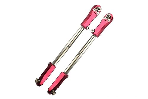 GPM Aluminium + Stainless Steel Adjustable Front Steering Tie Rod for Arrma 1:5 KRATON 8S BLX/Outcast 8S BLX/KRATON EXB Roller - 2Pc Set Red von GPM