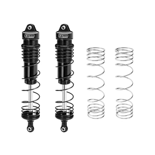 GPM Aluminium 6061-T6 Alloy Progressive Spring Front Shock 132mm for Arrma 1/8 Mojave 4X4 4S BLX Desert Truck RTR-ARA4404 Upgrades - Black von GPM