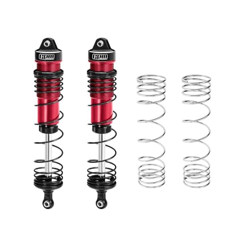 GPM Aluminium 6061-T6 Alloy Progressive Spring Front Shock 132mm for Arrma 1/8 Mojave 4X4 4S BLX Desert Truck RTR-ARA4404 Upgrades - Red von GPM