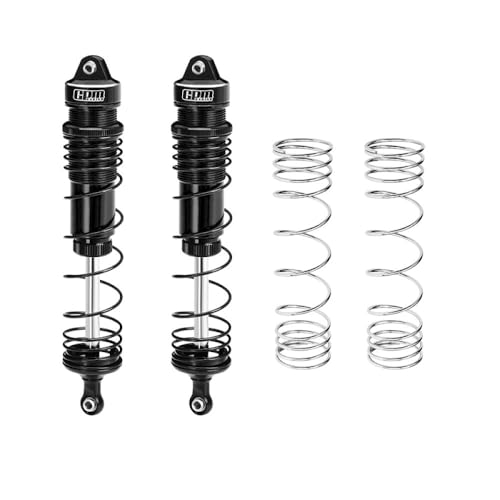 GPM Aluminium 6061-T6 Alloy Progressive Spring Rear Shock 144mm for Arrma 1/8 Mojave 4X4 4S BLX Desert Truck RTR-ARA4404 Upgrades - Black von GPM