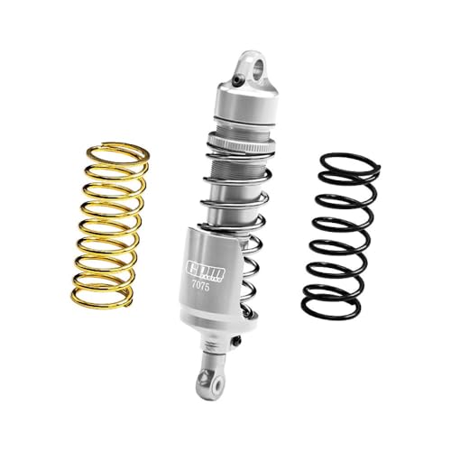 GPM Aluminium 7075 Alloy Rear Shock Absorbers for LOSI 1:4 Promoto-MX Motorcycle Dirt Bike RTR FXR LOS06000 LOS06002 / Promoto-SM FXR Supermoto Motorcycle RTR LOS2272 LOS2310 Upgrades - Silver von GPM