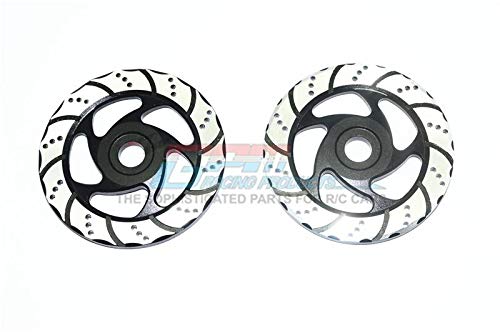 GPM Aluminium Brake Disk with Silver Lining for LOSI 1:6 4WD Super Baja Rey LOS05013 / Super Baja Rey 2.0 LOS05021 Upgrades - Black von GPM