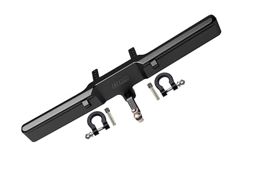 GPM Aluminium Rear Bumper Mount + D-Rings + Tow Hook for Traxxas TRX-4 Bronco (82046-4) - 1 Set Black von GPM