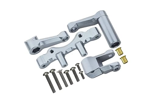 GPM Aluminium Steering Assembly for LOSI 1:6 4WD Super Baja Rey LOS05013 / Super Baja Rey 2.0 LOS05021 Upgrades - Silver von GPM