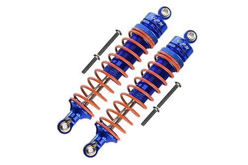 GPM Arrma Granite 4X4 / Big Rock Crew Cab 4X4 Tuning Teile Aluminium Front Heavy-Duty Adjustable Damper (102mm) - 1Pr Set Blue von GPM