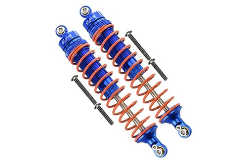 Arrma Granite 4X4 / Big Rock Crew Cab 4X4 Tuning Teile Aluminium Rear Heavy-Duty Adjustable Damper (115mm) - 1Pr Set Blue von GPM