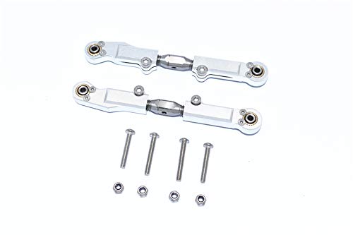 GPM Arrma Limitless / Infraction Tuning Teile Aluminum+Stainless Steel Rear Upper Arm Tie Rod - 2Pc Set Silver von GPM