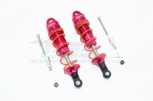 GPM Arrma Senton 6S BLX (AR102654) & Typhon 6S BLX (AR106013) Tuning Teile Aluminium Front Adjustable Dampers 100mm - 1Pr Set Red von GPM