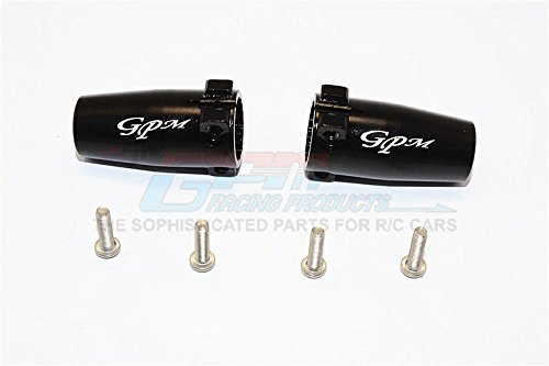 GPM Axial SCX10 II Tuning Teile (AX90046, AX90047) Aluminium Rear Axle Adapters - 1Pr Set Black von GPM