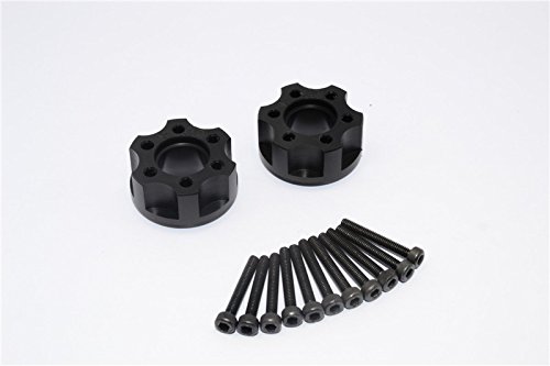 GPM Axial Yeti (AX90026) & Yeti Score (AX90050) Tuning Teile Delrin Hex Wideners (+10mm Thickness) - 2 Pcs Set Black von GPM