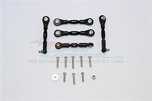 GPM for Axial Yeti Jr. Score Trophy Truck (AX90052) / Yeti Jr. Can-Am Maverick (AXI90069) Aluminum Tie Rods - 5Pcs Set Black von GPM