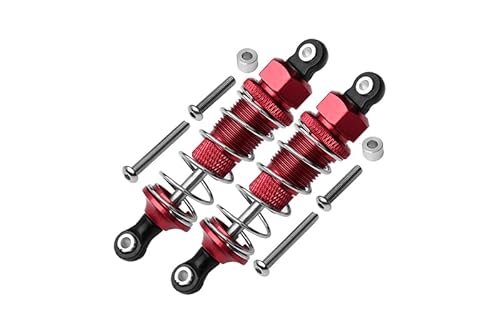 GPM For Tamiya DT-03 Tuning Teile Aluminium Front Adjustable Plastic Ball Top 70mm Damper - 1Pr Set Red von GPM