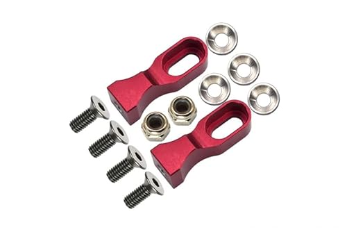 GPM For Tamiya TT-01 Tuning Teile Aluminium Servo Mount with Collars & Lock Nuts & Screws - 1Pr Set Red von GPM