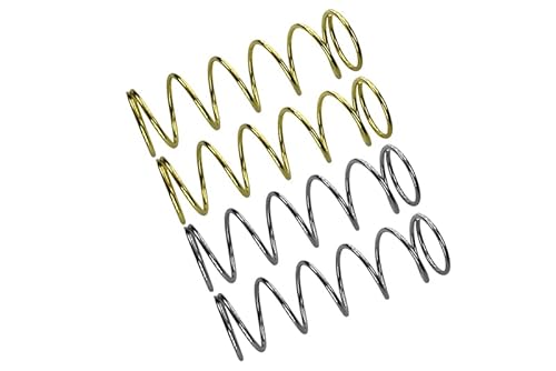 GPM Spare Springs for Front/Rear Dampers (Sutiable for 1/10 for Traxxas Maxx Original Dampers and Optional Dampers) - 4Pc Set Gold+Silver von GPM