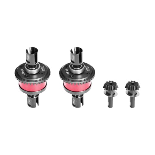 GPM Steel+Aluminium Front and Rear Complete Differential Set for Arrma 1:8 KRATON 6S V6 / Notorious V6 / Outcast/Talion / 1:7 Mojave EXB/FIRETEAM/Big Rock 6S Upgrades - Red von GPM