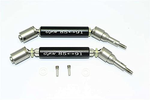 GPM for Traxxas XO-01 Supercar Stainless Steel 304+Aluminum Front CVD Drive Shaft - 1Pr Set Black von GPM