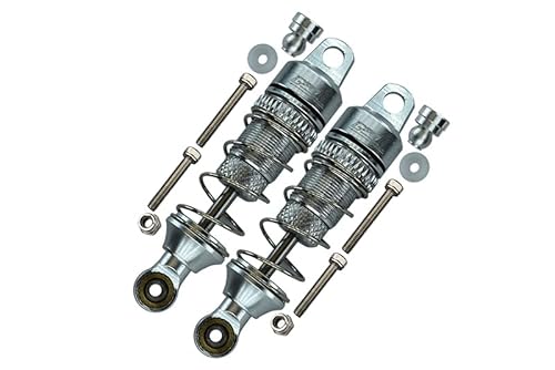 GPM for Losi 1/18 Mini-T 2.0 2WD Stadium Truck Aluminum Front Spring Dampers (50mm) - 2Pc Set Gray Silver von GPM