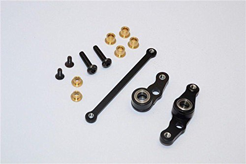 GPM for Tamiya DF01 / TA01 / TA02 / M1025 Tuning Teile Aluminium Steering Assembly with Bearings - 1 Set Black von GPM