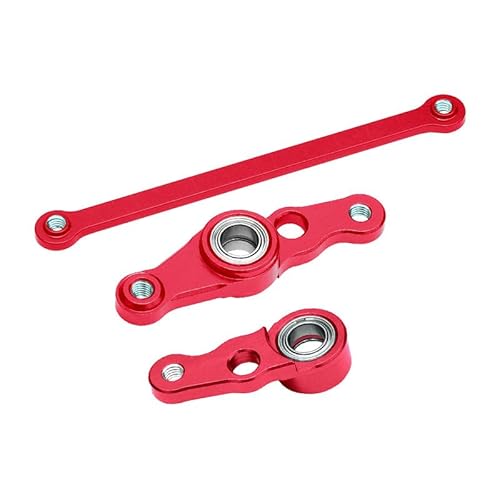 GPM for Tamiya DF01 / TA01 / TA02 / M1025 Tuning Teile Aluminium Steering Assembly with Bearings - 1 Set Red von GPM