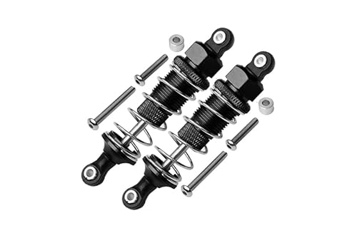 GPM for Tamiya DT-03 Tuning Teile Aluminium Front Adjustable Plastic Ball Top 70mm Damper - 1Pr Set Black von GPM