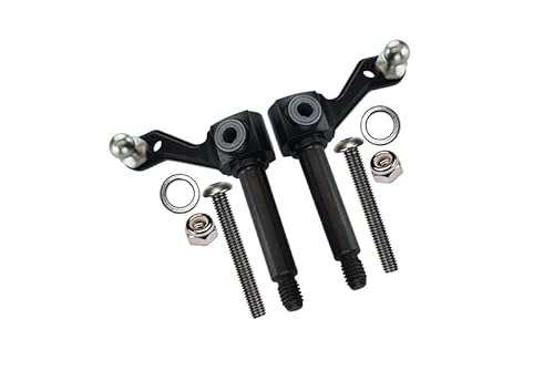 GPM for Tamiya Lunch Box Tuning Teile Aluminium Front Knuckle Arm - 1Pr Set Black von GPM