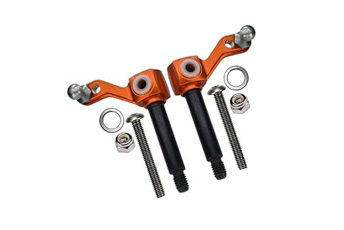 GPM for Tamiya Lunch Box Tuning Teile Aluminium Front Knuckle Arm - 1Pr Set Orange von GPM