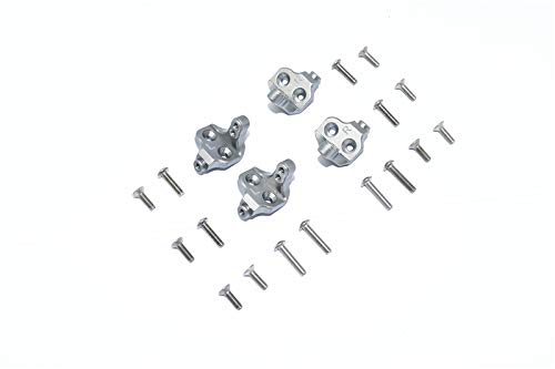 GPM for Tamiya Mercedes-Benz G500 CC-02 (#58675) Tuning Teile Aluminium Center Axle Mount Set for Suspension Links - 4Pc Set Grey Silver von GPM