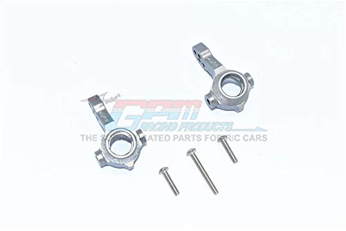 GPM for Tamiya Mercedes-Benz G500 CC-02 (#58675) Tuning Teile Aluminium Front Knuckle Arms - 2Pc Set Grey Silver von GPM