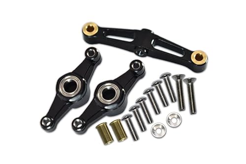 GPM for Tamiya TT-02 Tuning Teile Aluminium Steering Assembly with Bearing - 1 Set Black von GPM