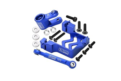 GPM for Traxxas 1/10 Maxx 4WD Monster Truck Upgrade Parts Aluminium Servo Mount + Stainless Steel Tie Rod + 25T Aluminium Servo Horn - 16Pc Set Blue GPM for Traxxas 1/10 Maxx 4WD Monster Truck Upgrade Parts Aluminium Servo Mount + Stainless Steel Tie Rod + 25T Aluminium Servo Horn - 16Pc Set Blue von GPM