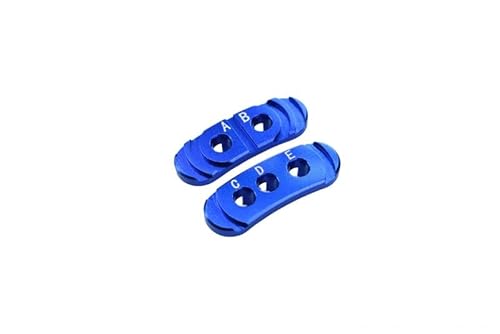 GPM for Traxxas Rustler 4X4 VXL (67076-4) Aluminum Fixed Gear Adapter - 2Pc Set Blue von GPM